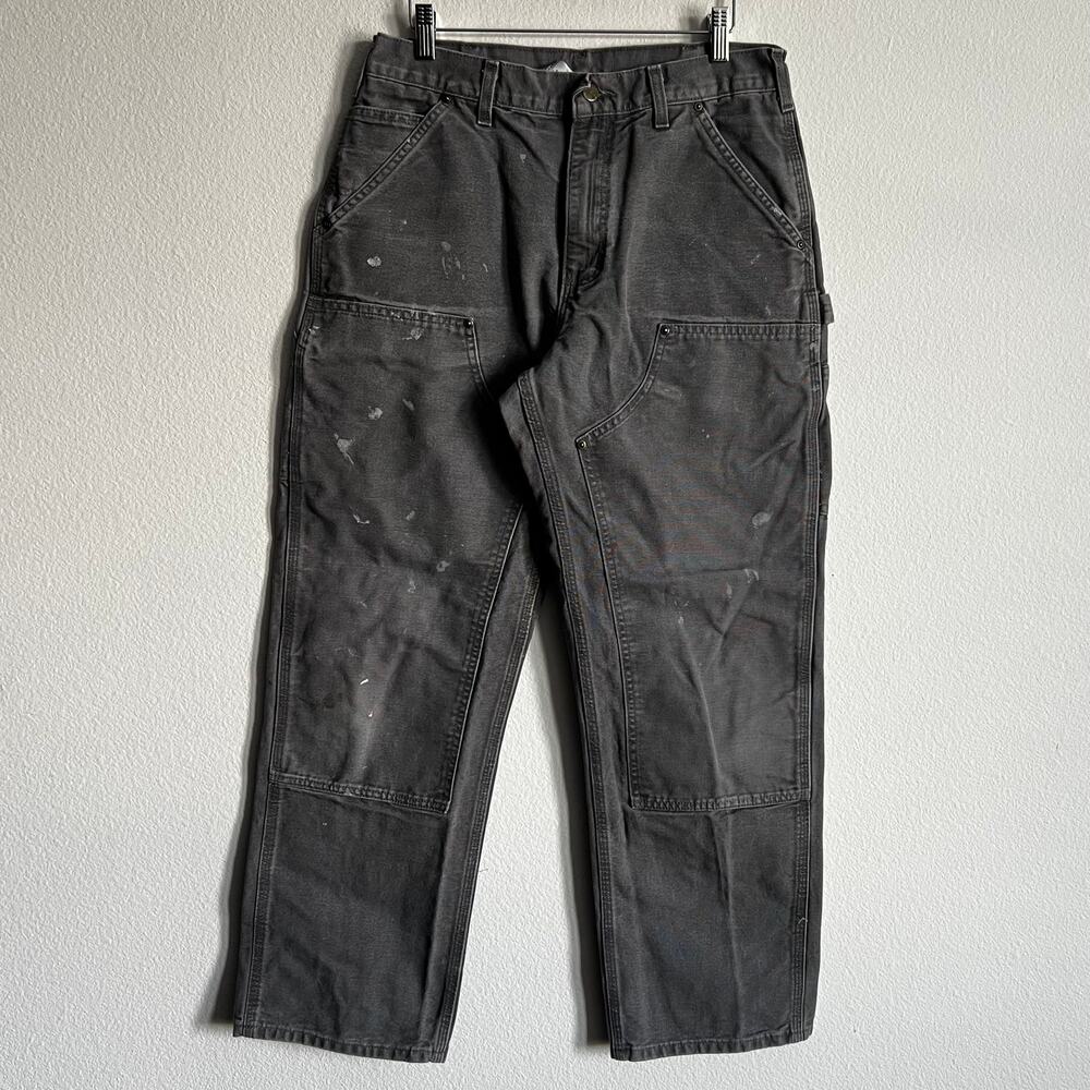 Carhartt B136 GVL faded gray double knee work wear carpenter pants